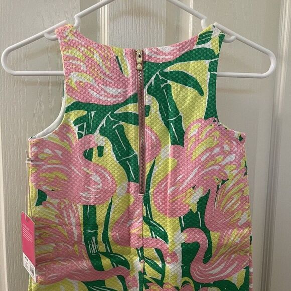 Lilly Pulitzer for Target Flamingo Fan Dance Shift Dress Girls Size M 7-8 NWT - Picture 9 of 12